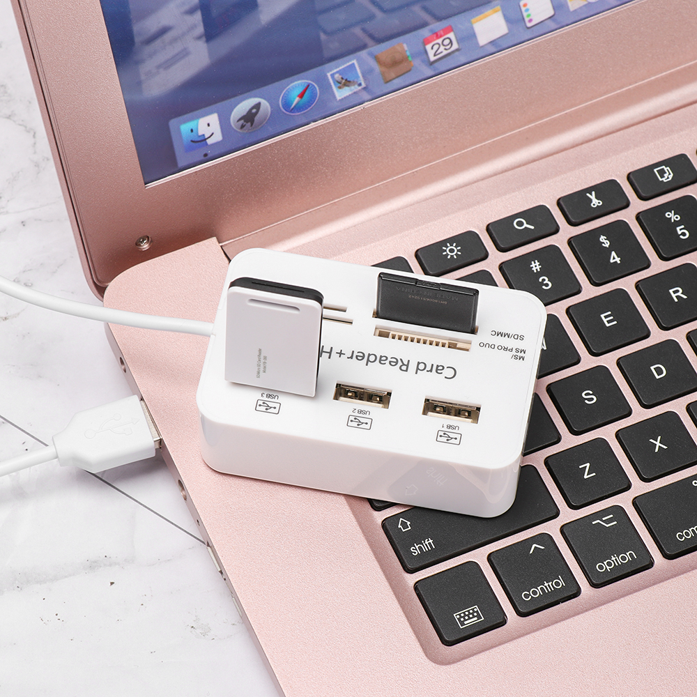1 Đầu Đọc Thẻ Nhớ Ms Sd M2 Tf Đa Năng Usb-c Usb 3.0 Hub