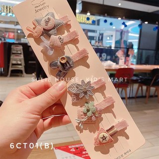 Set 6 kẹp tóc style Hàn Quốc cho bé