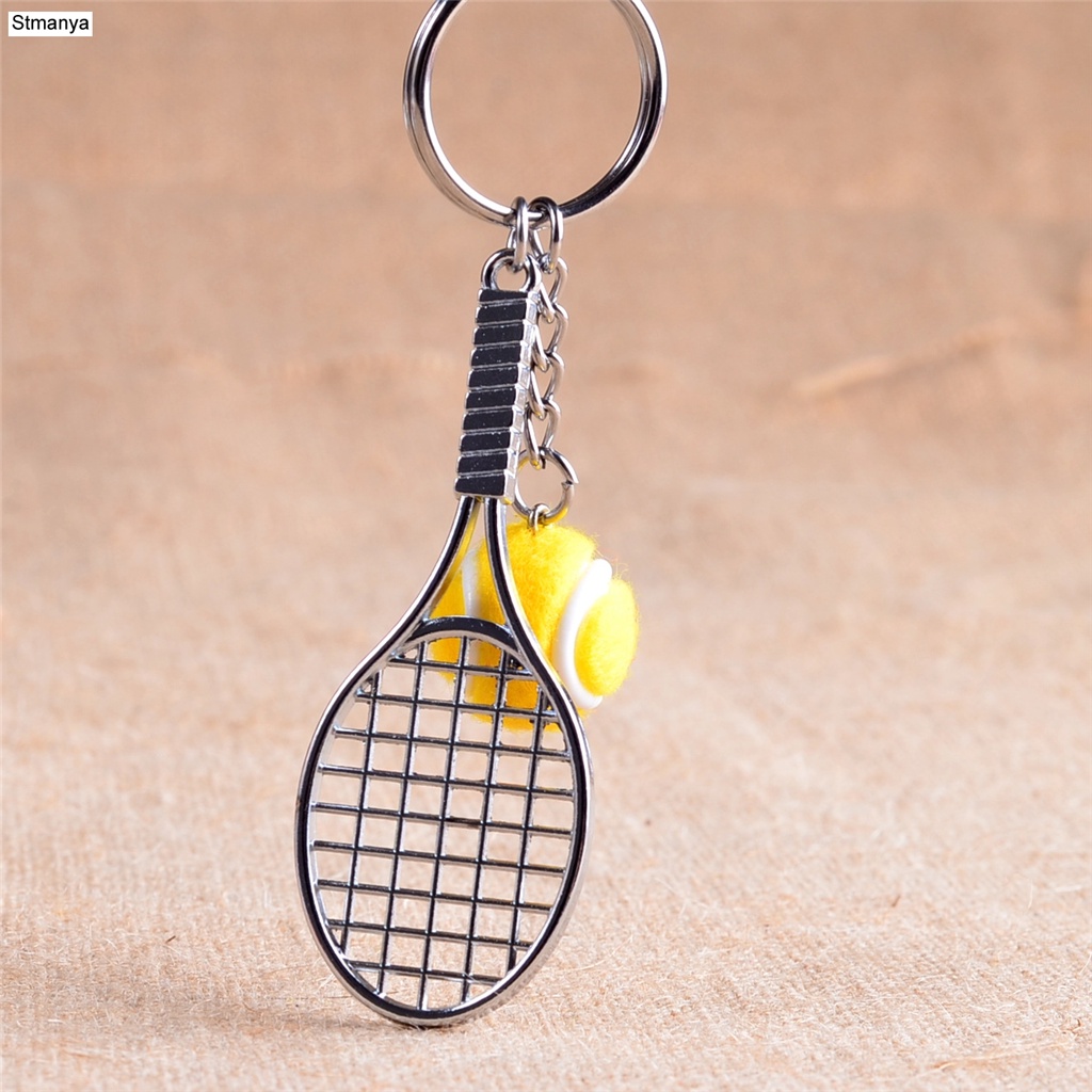 Móc Khóa Hình Vợt Tennis Mini 6 Màu Sắc