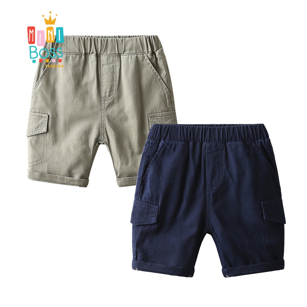 Quần short cho bé trai 10-26kg Quảng Châu | Quần đùi kaki cho bé MiniBoss QDK119