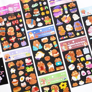 Suuuny 1 Sticker Miếng Dán Trang Trí Hình Gấu Nhiều Màu Sắc