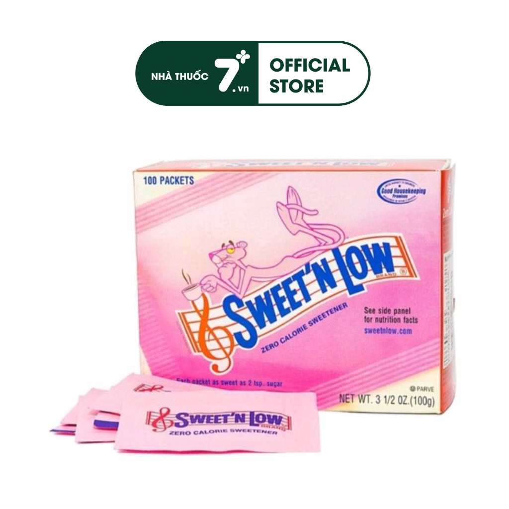 Đường ăn kiêng, giúp cho người tiểu đường, giảm cân Sweet'n low Hộp 100 gói