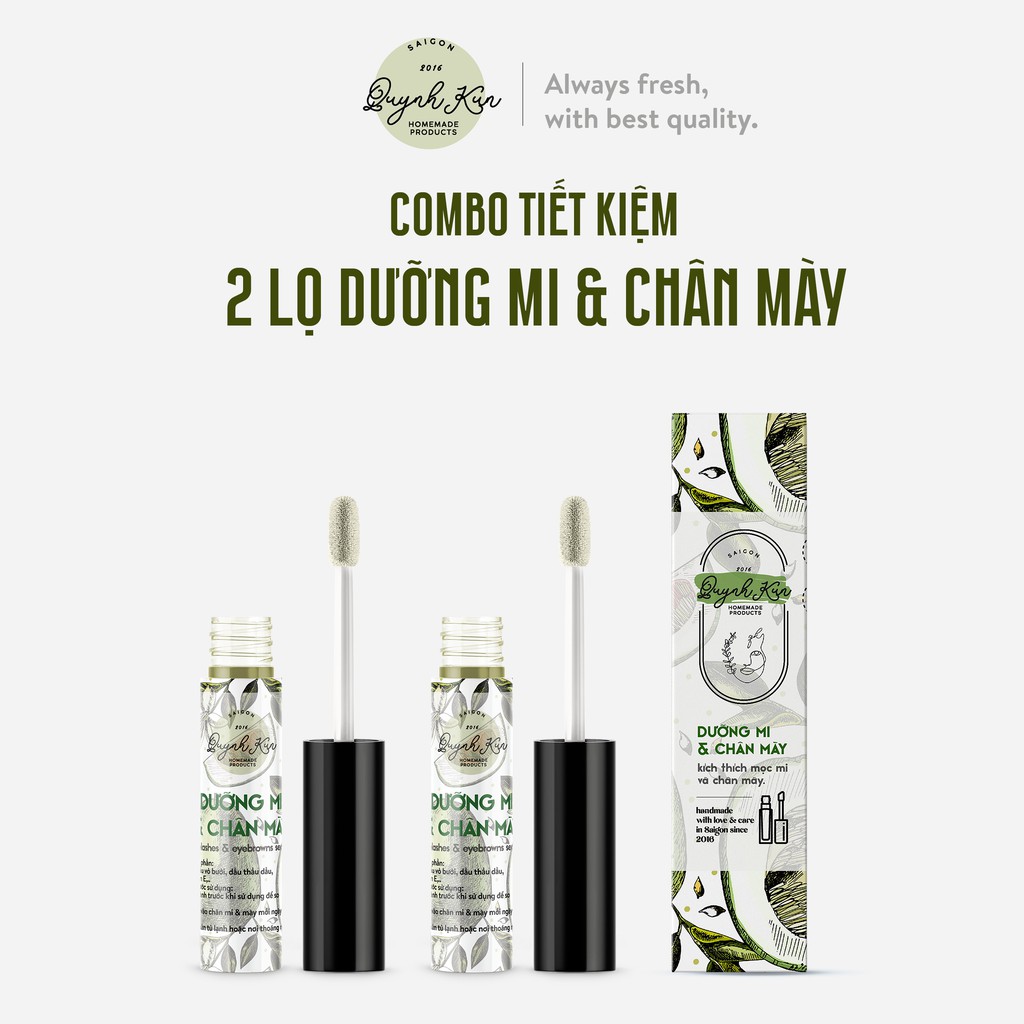 COMBO TIỂT KIỆM - 2 LỌ DƯỠNG MI & CHÂN MÀY QK