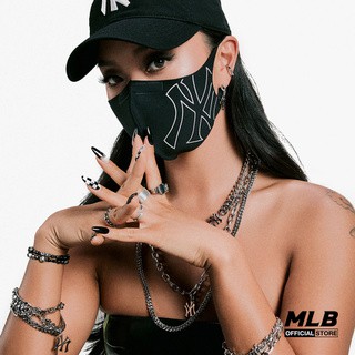 Khẩu trang MLB cotton nguyên chất thoáng khí chống bụi và khói mù in họa tiết NY / LA thời trang Hàn Quốc - SunstoreVN