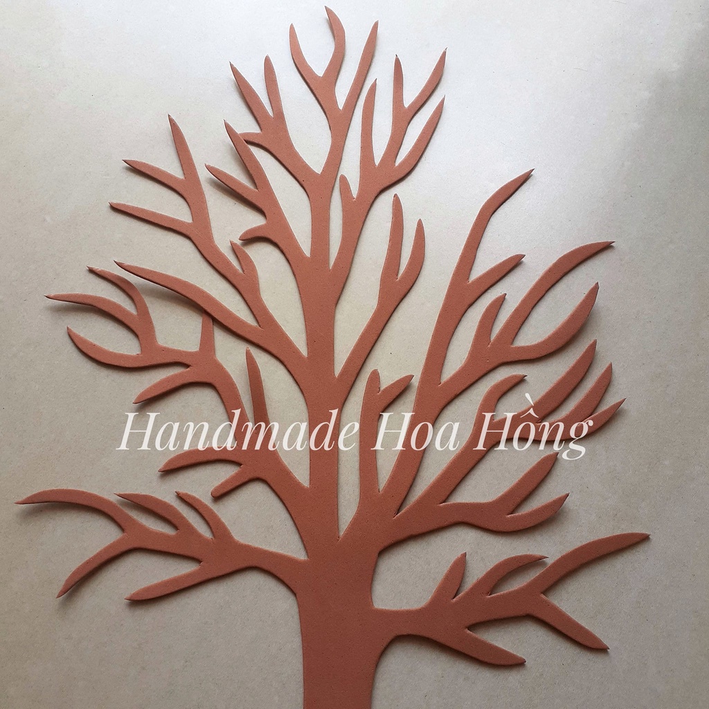 1 thân cây xốp, dày 2mm, - Hình trang trí lớp học, mầm non, công ty, cửa kính