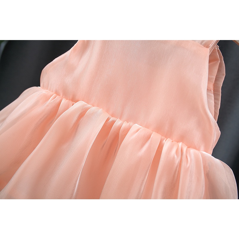 Đầm Lưới Đính Nơ Thời Trang Mùa Hè Hàn Quốc Cho Bé Gái 9 Tháng Đến 3 Tuổi