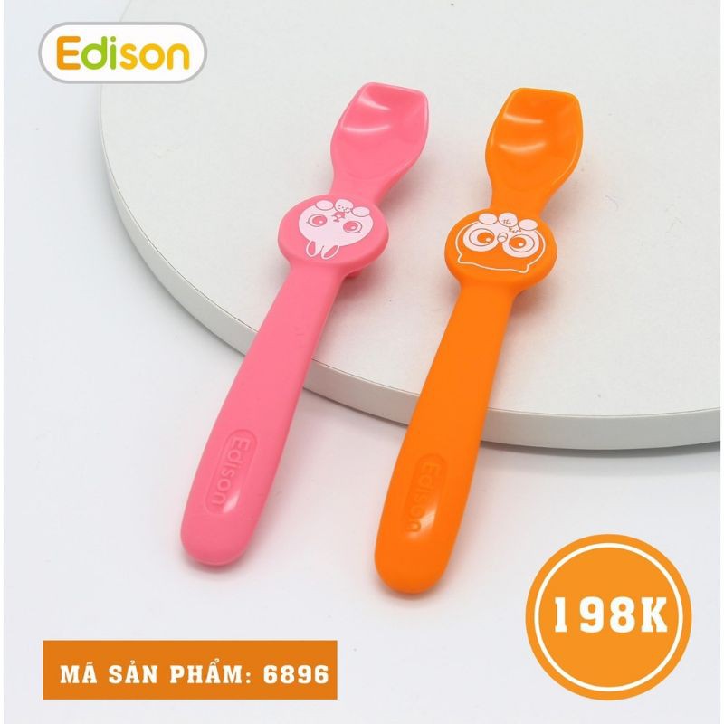 Set 2 thìa Silicon Edison hình Thỏ, Cú mèo