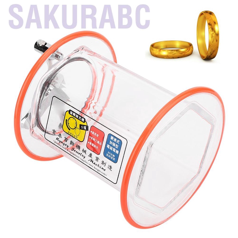 Sakurabc Pro ST-2000 Rolling Drum Rotary Polisher Bucket Jewelry Polishing Machine Jewellery Tools ForJewelry Timin