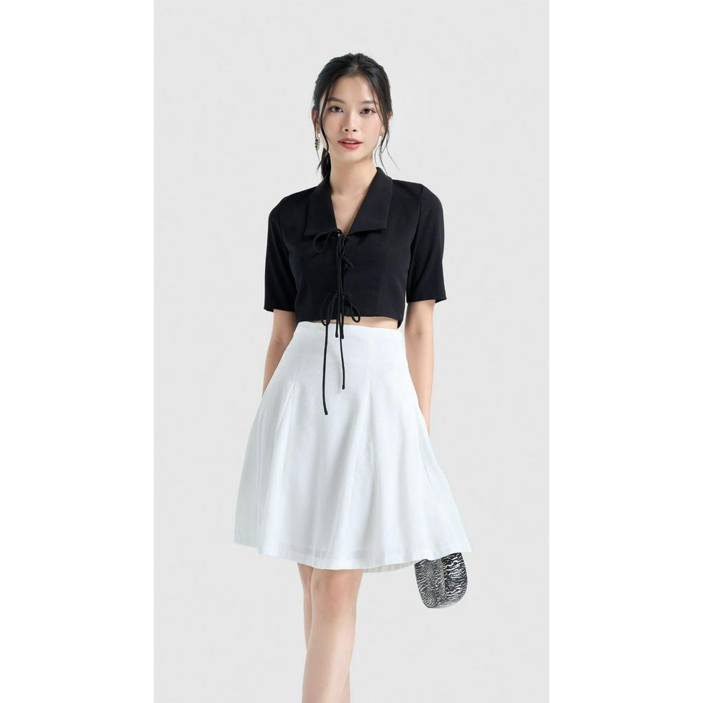 Chân váy cocktail mini công sở dáng xòe Vella Fashion VV22134