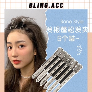 Set 6 kẹp tóc mỏ vịt màu bạc cố định tóc phong cách Hàn Quốc cho nữ_BLING.ACC