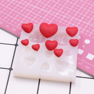 Đáng yêu tình yêu đất sét tự làm khuôn bánh trang trí hình trái tim fondant silicone khuôn tự làm đất sét keo khuôn