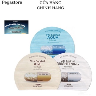 Mặt nạ giấy BNBG Vita Cocktail Foil Mask 30ml (Brightening /Aqua /Age ) - dưỡng da hiệu quả