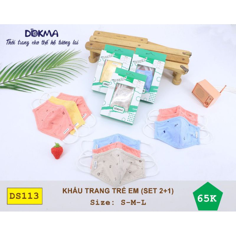 [Dokma] Khẩu trang cho bé (Set hộp 3 chiếc)