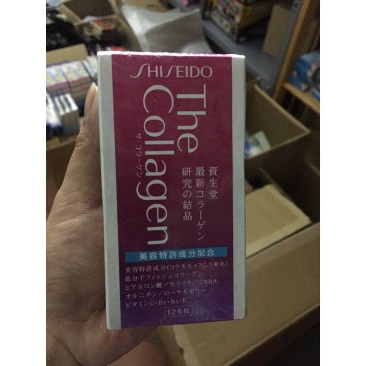 Viên uống đẹp da Shiseido The Collagen dạng viên Nhật Bản chứa hàm lượng collagen 100mg, Hyarulonic acid, vitaminC..