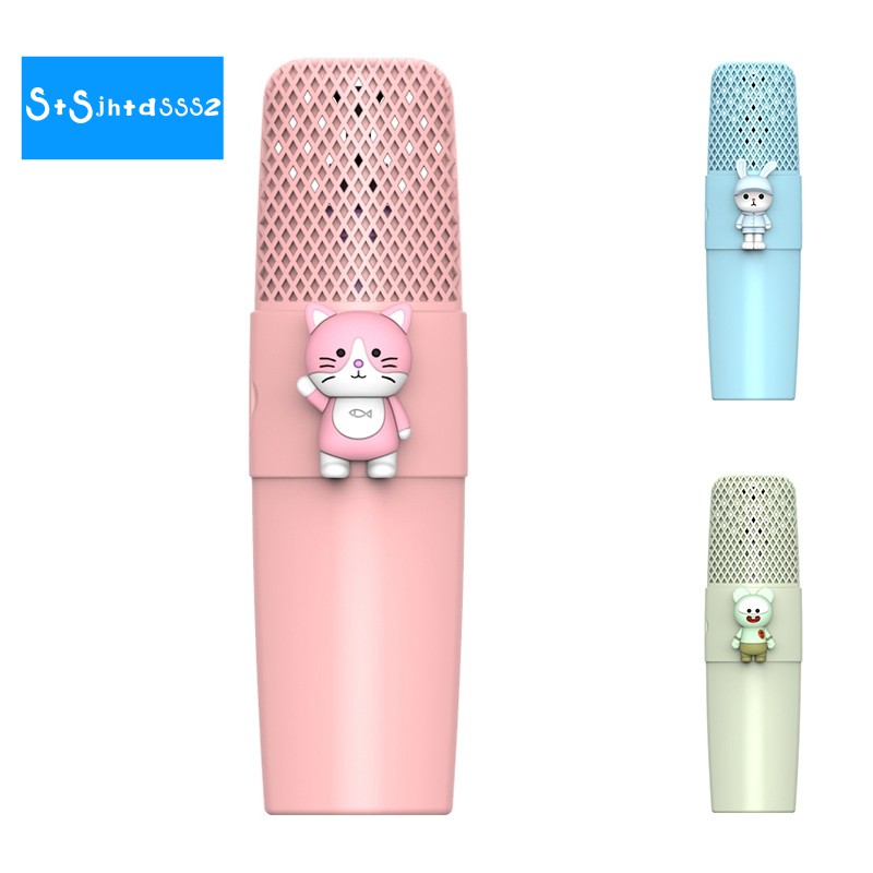 Micro Bluetooth Không Dây Mini K9 Màu Hồng Cho Bé