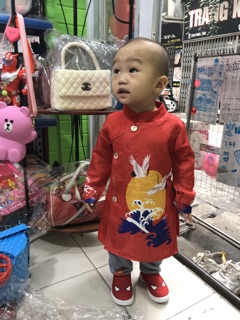 Xả hàng Áo dài gấm cho bé trai