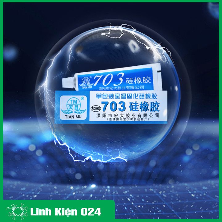 Keo silicone 703 màu trắng cực dày dán và niêm phong linh kiện