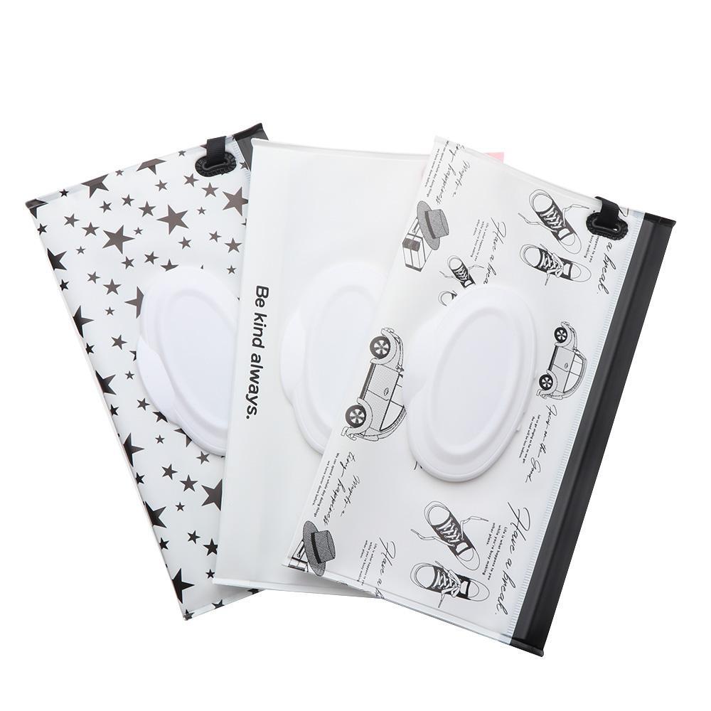 YVE Túi Đựng Khăn Giấy Ướt Nắp Gập Dễ Thương Tiện Dụng