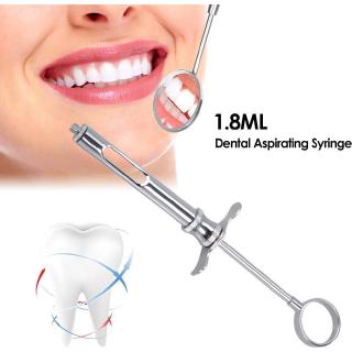 [Hàng mới về] Ống tiêm hút nha khoa răng miệng bằng thép không gỉ 1.8ml