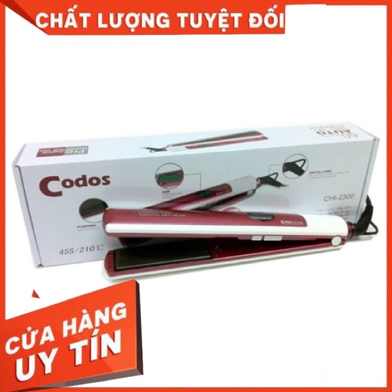 Máy kẹp CODOS CHI 2300 ⚡CHÍNH HÃNG⚡ máy kẹp tóc chuyên nghiệp salon tóc, loại 1, không cắn rứt tóc, bản vừa, nhẹ kéo