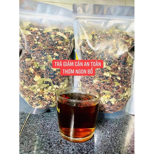 Trà hoa ngũ cốc đậu đen gạo lức hoa nhài lá sen thanh nhiệt mát gan giải độc