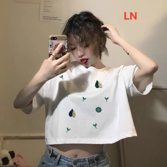 Áo croptop quả bơ L&amp;N