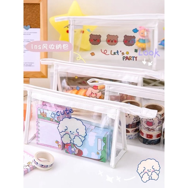 🦄 Túi đựng bút trong suốt hình cute dễ thương phong cách Hàn Quốc 🪁 Nhiều hình | HÀNG CÓ SẴN 🦋