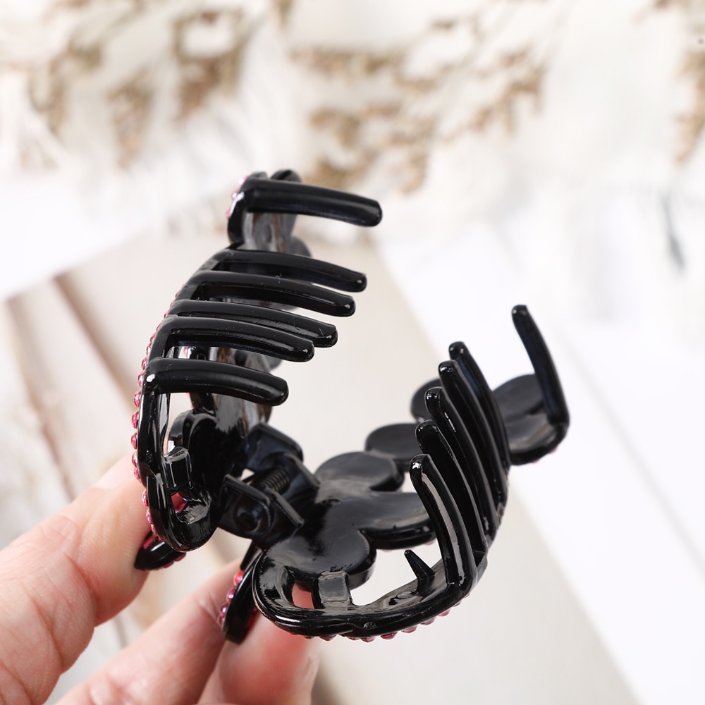 Kẹp tóc HAIMEIKANG hình bông hoa đính đá phong cách Hàn Quốc thời trang cho nữ