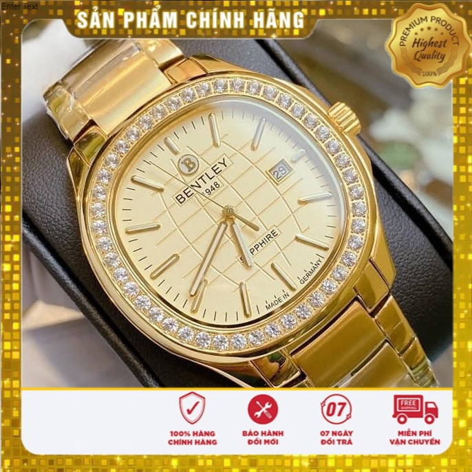 Đồng Hồ Nam Dây Kim Loại Bentley Chính Hãng BL1869 BL1869-10 BL1869-10MWWB Vỏ Vàng