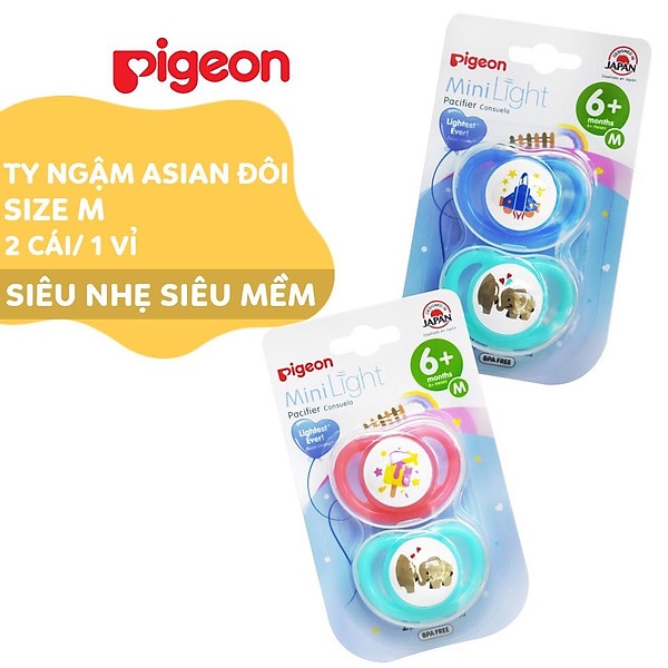 Vỉ 2 cái Ty ngậm đôi Pigeon size M
