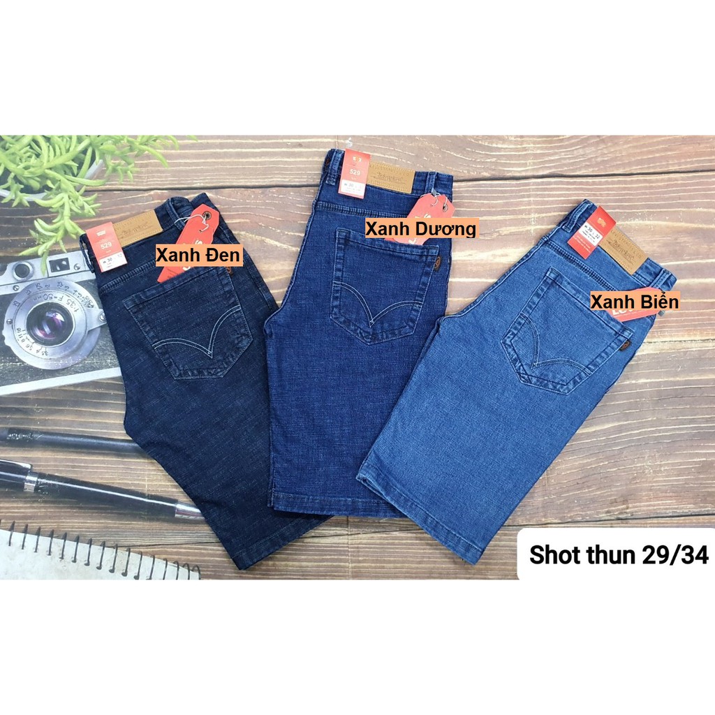 Quần short nam vải jean thun co giãn QN932