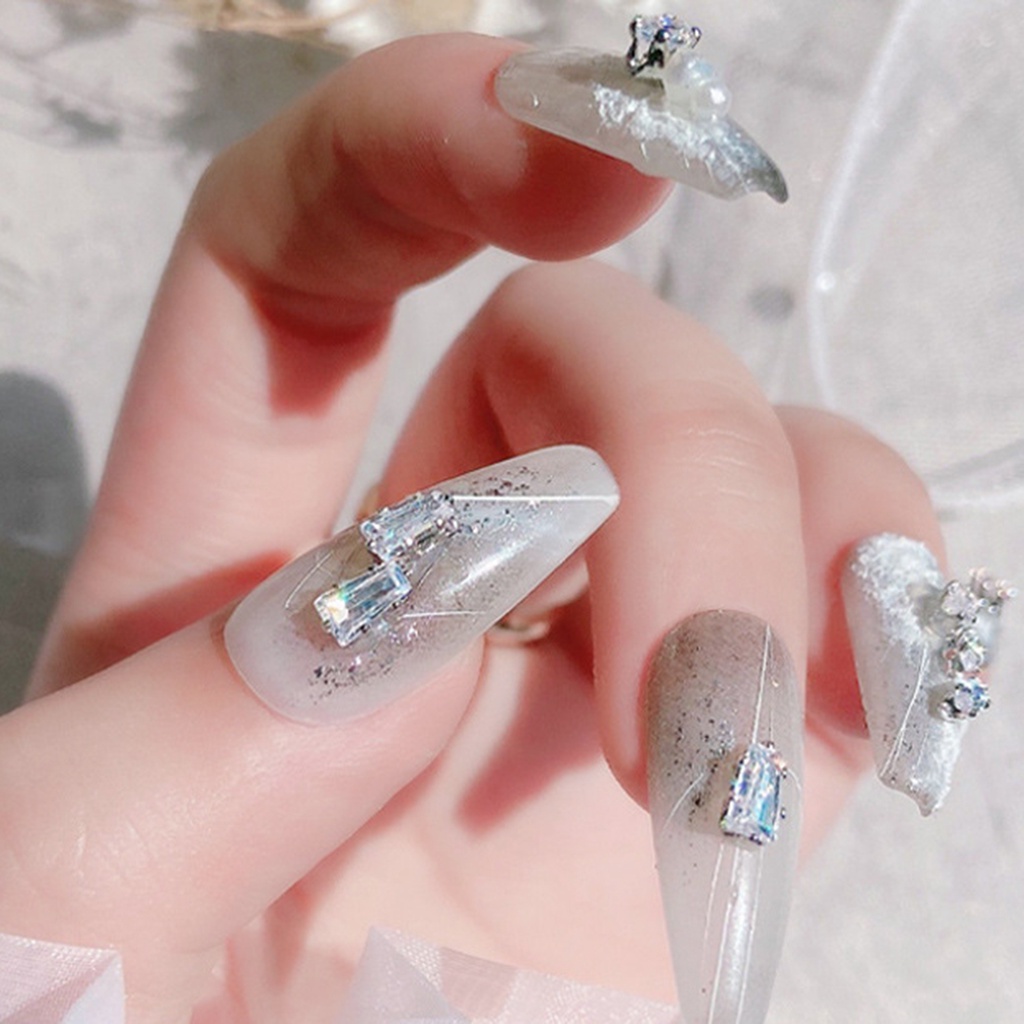 Hộp 20 Hạt Đá Kim Cương Giả Lấp Lánh Trang Trí Móng Tay Nghệ Thuật Cho Nữ