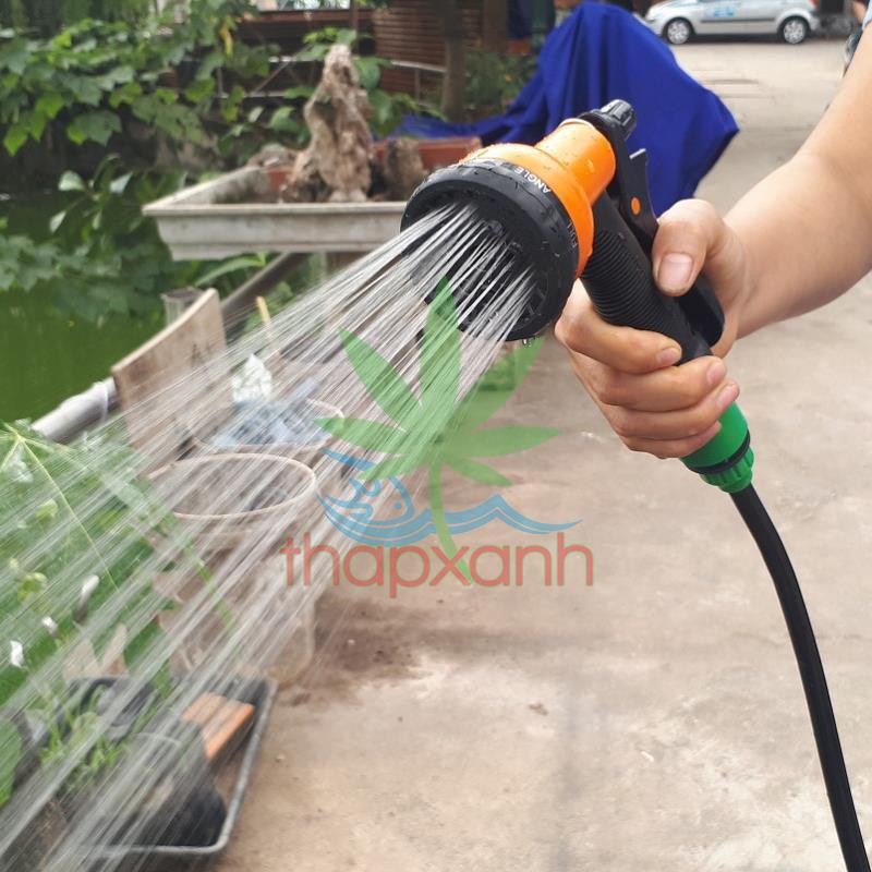 Bộ vòi xịt nước tưới cây, rửa xe 8 trong 1 + 15m dây 8/11