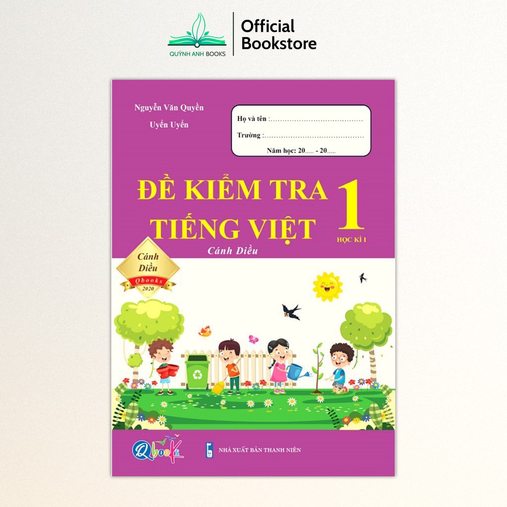 Sách - Combo bài tập tuần và đề kiểm tra tiếng việt  lớp 1 học kỳ 1 (cánh diều) - NPH Qbooks