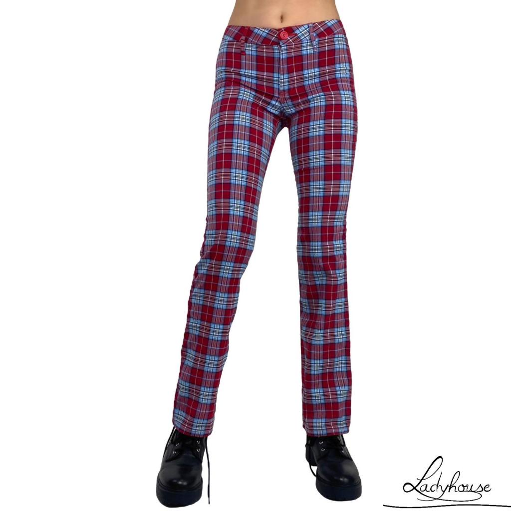 LD-Quần dài midi mỏng họa tiết kẻ sọc đơn giản dễ phối đồ cho nữ