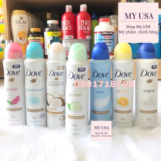 Xịt khử mùi nữ❤️XỊT KHỬ MÙI DOVE 150ML