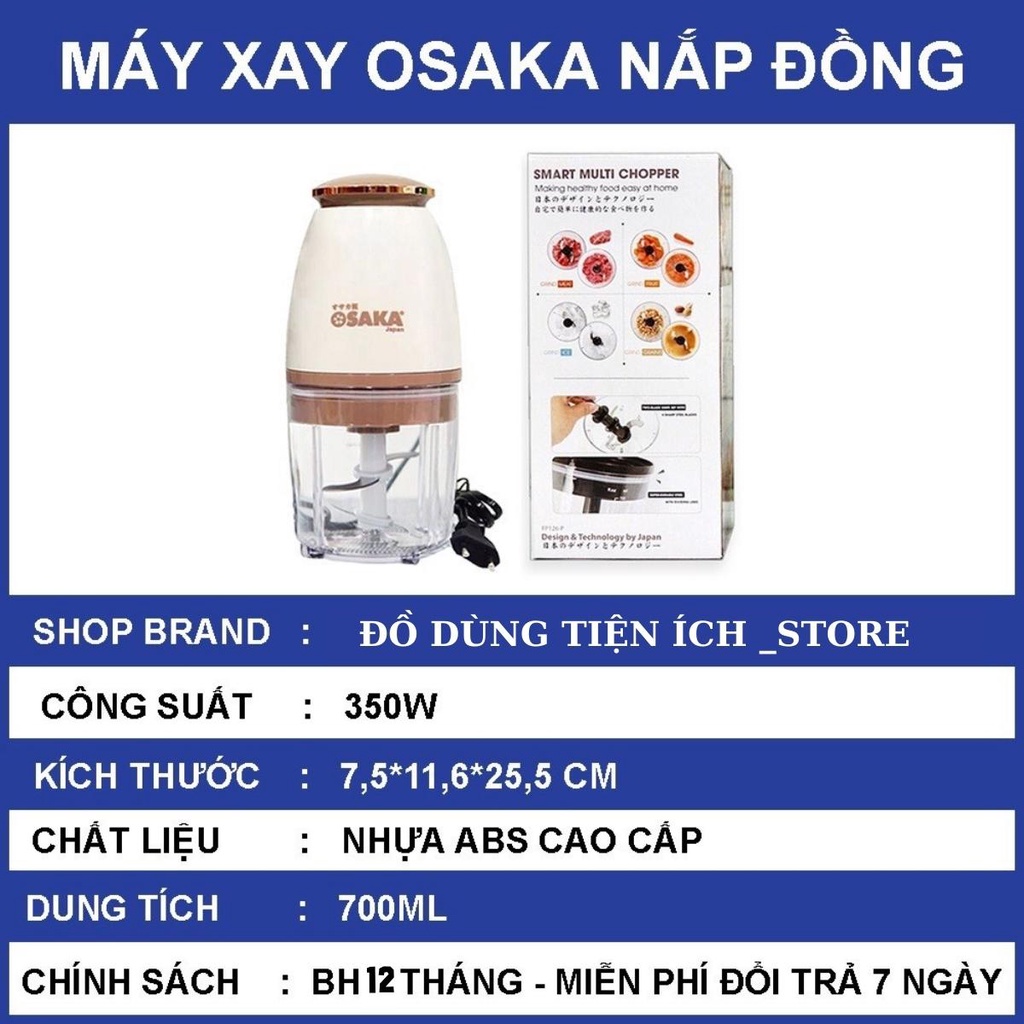 Máy xay sinh tố cầm tay, máy xay Osaka 350W, 750ML, máy xay sinh tố, máy say sinh tố, máy xay cầm tay, máy xay thịt