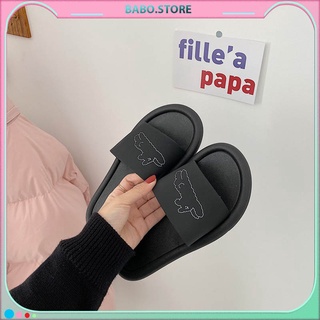Dép quai ngang gấu nhún giá rẻ, Dép quai ngang unisex thời trang hàn quốc đế cao su êm