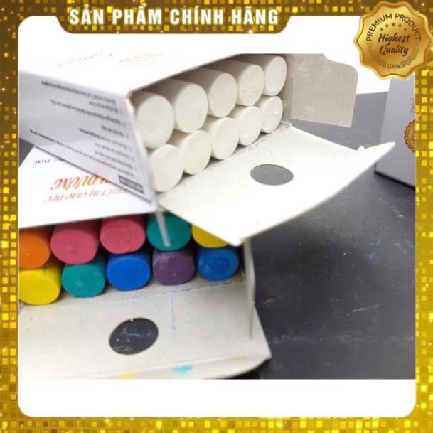 Phấn màu canxi không độc - phấn viết bảng, nét thanh đậm, luyện chữ đẹp