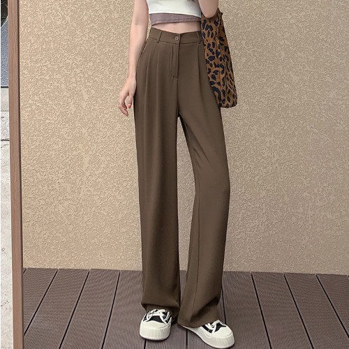 Quần Suông Ống Rộng Lưng Cao Cho Nữ, Phong Cách Ulzzang, Chất Vải Chéo Hàn Loại 1, Q07- Kila Fashions.v