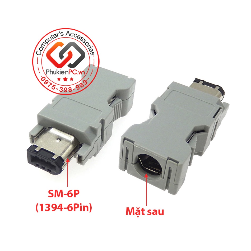Đầu hàn SCSI SM-6P Firewire 1394A 6Pin Male, cho Servo encoder. Tạo cáp Firewire 1394 cáp encoder motor đến Driver Servo
