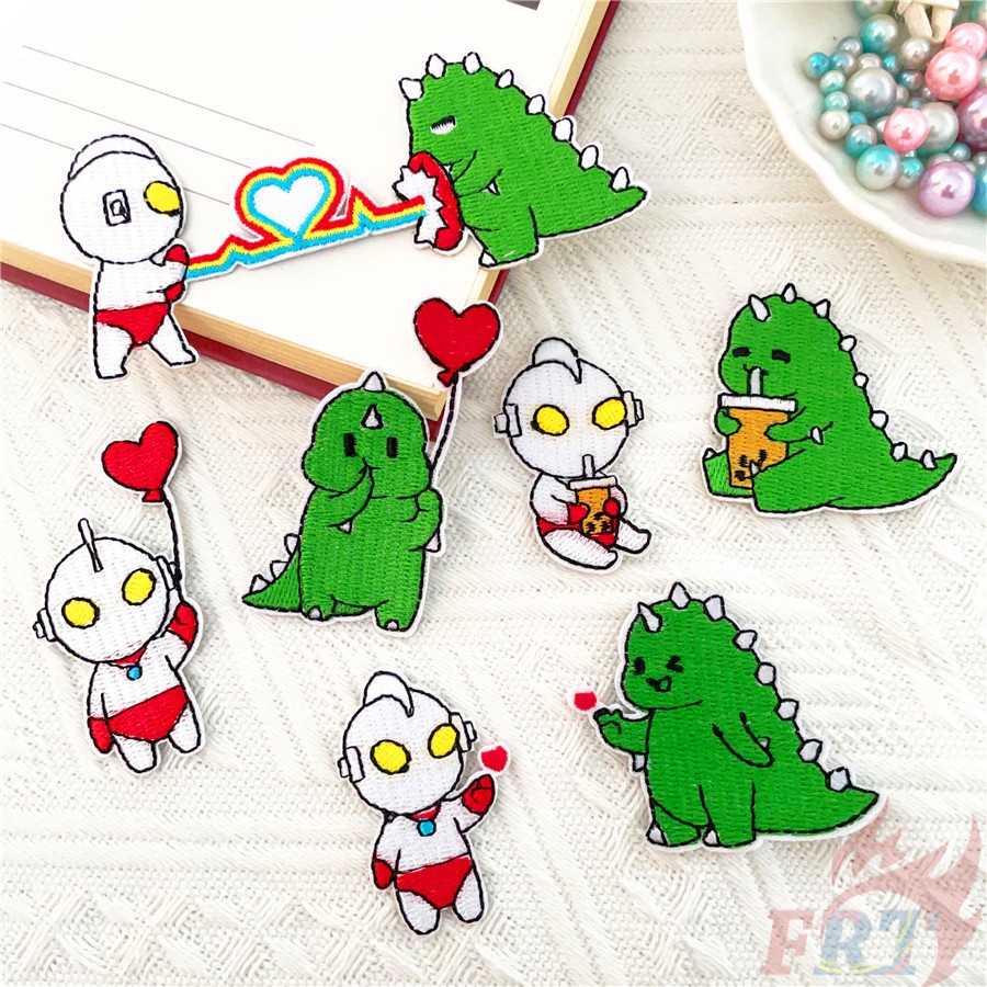 ☸ Miếng Dán Ủi Hình Quái Vật Hoạt Hình Dễ Thương ☸ 1 Sticker Ủi Thêu Hình Huy Hiệu