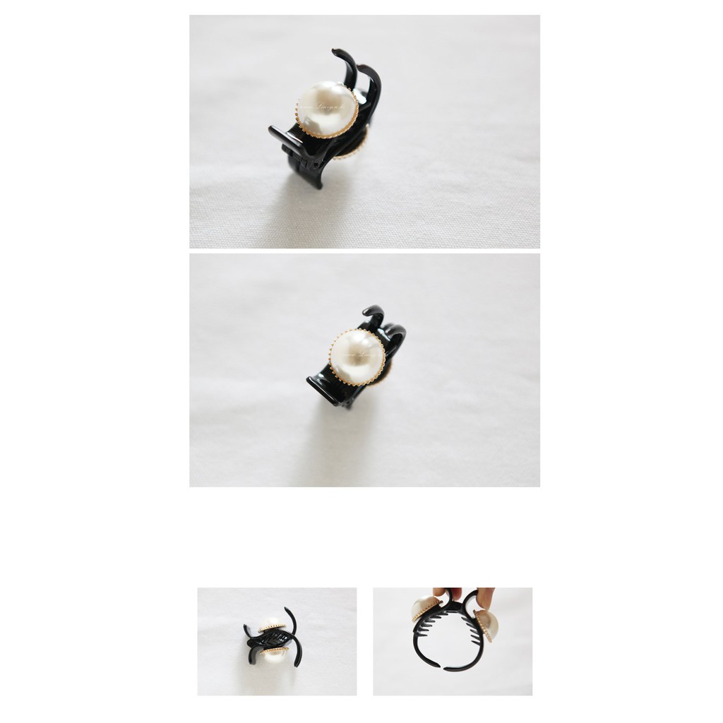 Kẹp tóc đính ngọc trai nhân tạo cỡ lớn phong cách Hàn