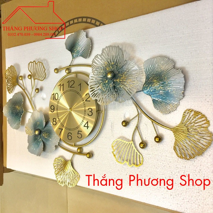 Đồng Hồ Treo Tường Trang Trí Hoa Đông Sương TP-079G (Tặng Máy Đồng Hồ Thay Thế)