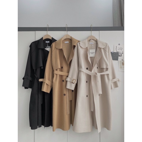 Áo mangto dạ dáng dài chất da len siêu dày dặn ( hàng chuẩn ảnh ) | BigBuy360 - bigbuy360.vn