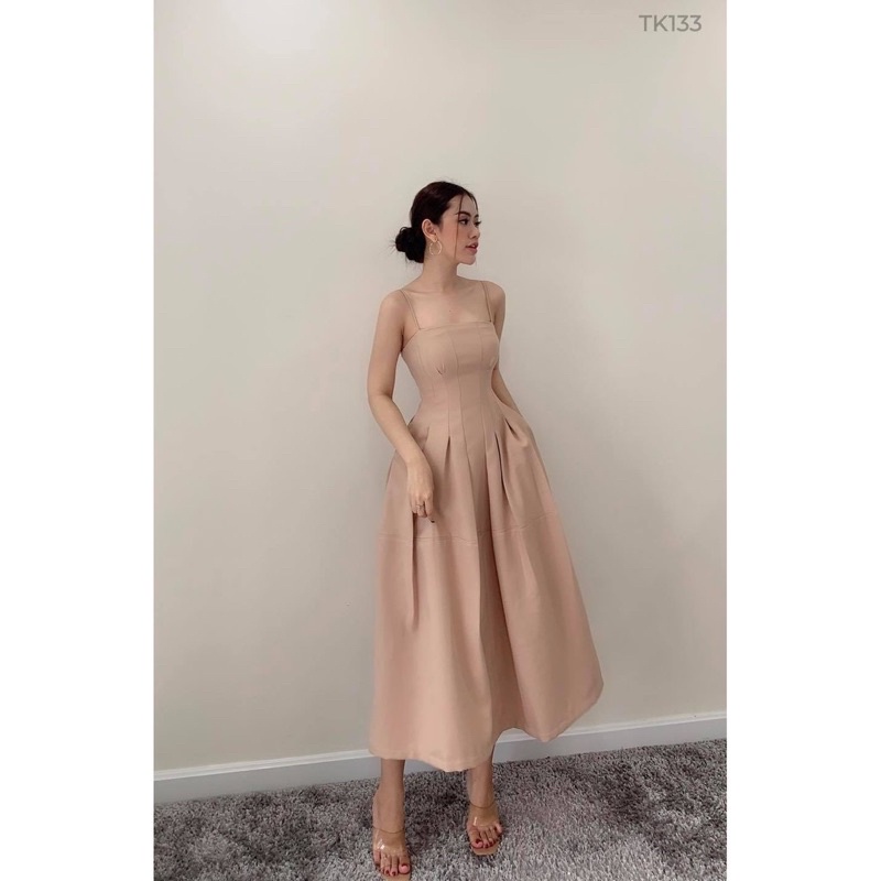 Đầm dự tiệc 2 dây dáng xoè sang trọng size S M L