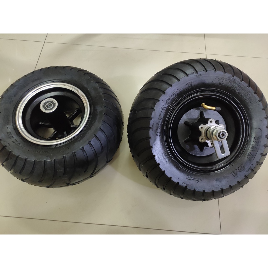Động cơ scooter bánh béo khủng như lốp ô tô 48v800w đường kính 13inch cả lốp xe