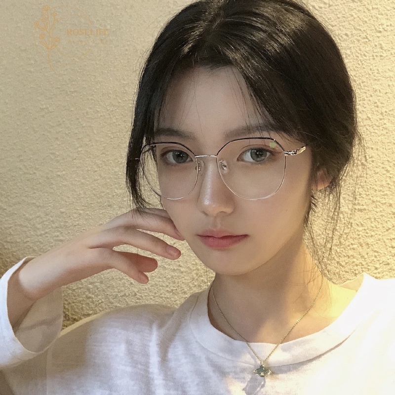 Mắt Kính Gọng Chữ Nhật Trong Suốt Phong Cách Vintage Thời Trang Cho Nữ