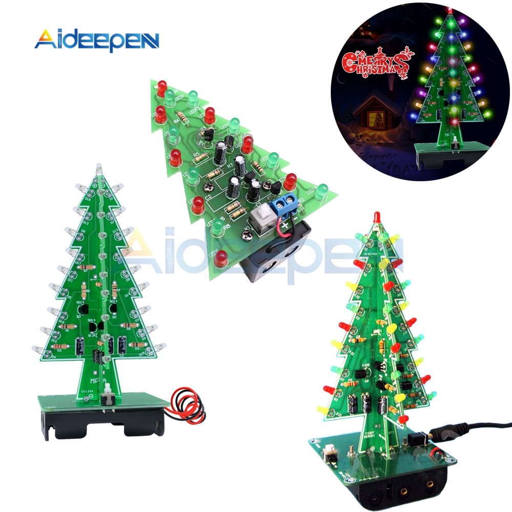 Cây Thông Trang Trí Giáng Sinh 3d Có Đèn Led 7 Màu Độc Đáo