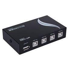 Bộ chia máy in 1 ra 4 cổng USB giúp bạn có 4 chiếc máy tính sử dụng chung 1 máy in